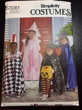 Simplicity Kids Pink Princess and Halloween Costume Variety Pattern S3061